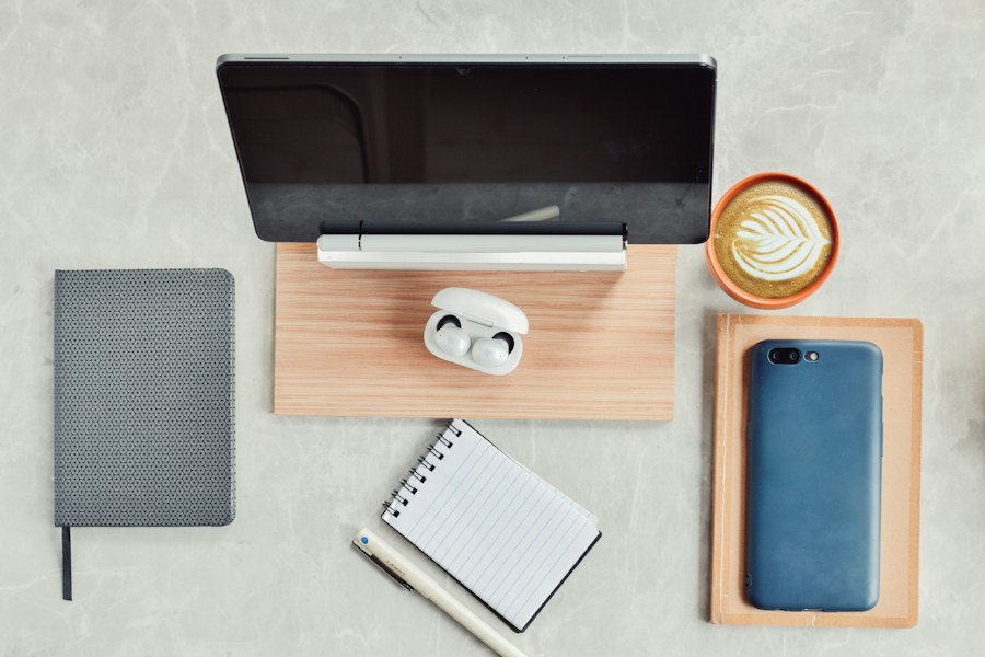 Sample desk photo with a phone and coffee; not the iSales Dublin premises